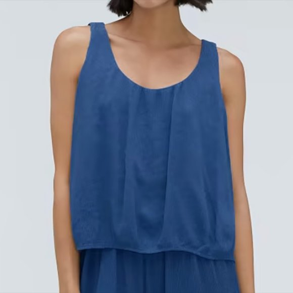 Everlane Tops - Everlane Gauzy Flowy Blue Tank Top Women's Size S